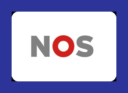NOS-logo op diepblauwe achtergrond